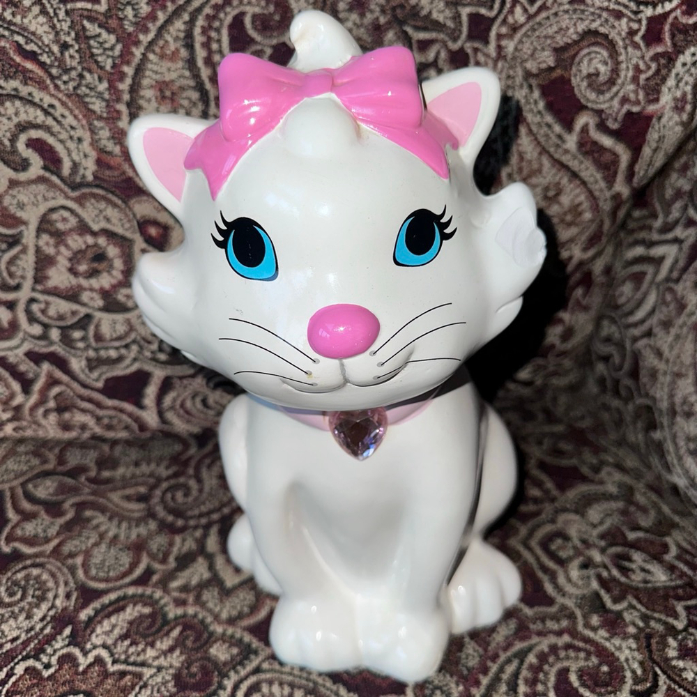 Vintage Ceramic Disney Marie Aristocrats Kitty “Piggy” Bank *Chipped*